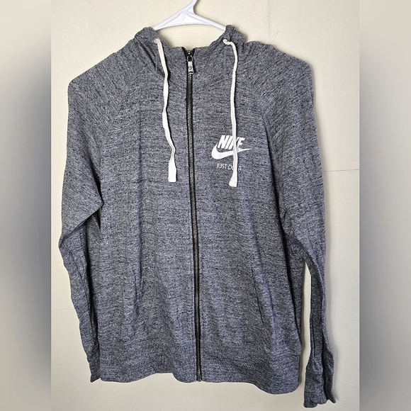 Nike Tops - Vintage 90's Women's Nike Blue Label Full Zip Lightweight Hoodie, Size Medium